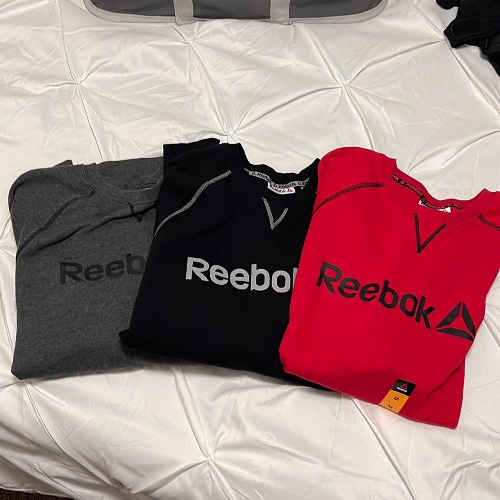 Selling as a lot 3 new Reebok sweatshirts